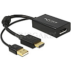 DeLOCK 62667 Adapterkabel HDMI-A Stecker -> Displayport 1.2 Buchse 25cm schwarz