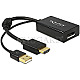 DeLOCK 62667 Adapterkabel HDMI-A Stecker -> Displayport 1.2 Buchse 25cm schwarz