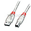 Lindy 41753 USB 2.0 Kabel Typ A/B 2m transparent