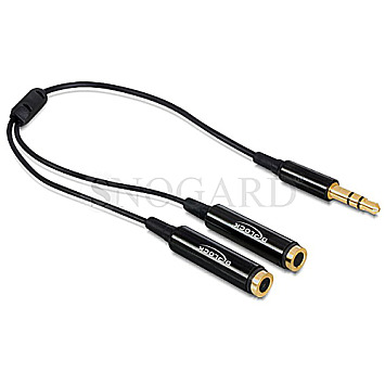 DeLOCK 65356 Audio-Splitter 3.5mm/2x 3.5mm Klinke 25cm schwarz