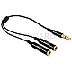 DeLOCK 65356 Audio Splitter 3.5mm/2x 3.5mm Klinke 25cm schwarz