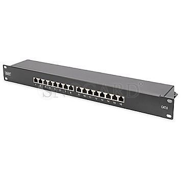 Digitus DN-91616S-B Patchpanel 1HE 16-Port CAT6 geschirmt schwarz