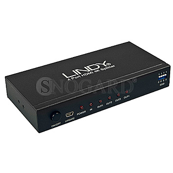 Lindy 38159 HDMI 4K Splitter 4 Port 3D 2160p schwarz