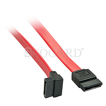 Lindy 33351 SATA III 50cm gerade/gewinkelt schwarz/rot