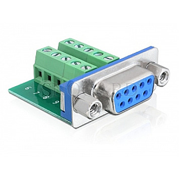 DeLOCK 65268 Adapter Sub-D 9 Pin Buchse -> Terminalblock 10pin