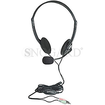 Manhattan 164429 Stereo Headset schwarz