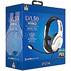 PDP LVL50 Wired Stereo Gaming Headset for PS4 white