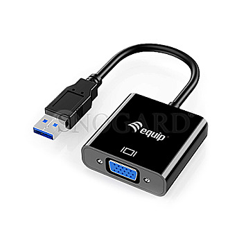 Equip 133385 USB 3.0 auf VGA Adapter 1920x1080/60Hz 15cm schwarz