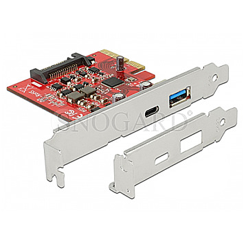 DeLOCK 89898 PCIe x4 USB-C Buchse + USB-A 3.1