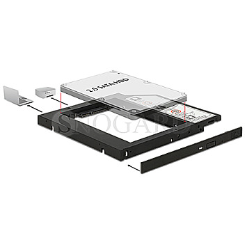 DeLOCK 5.25" SlimLine auf 2.5" Einbaurahmen