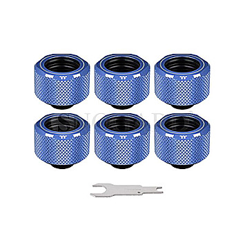 Thermaltake Pacific C-Pro Rohranschluss 1/4" auf 16mm blau 6er Pack