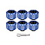 Thermaltake Pacific C-Pro Rohranschluss 1/4" auf 16mm blau 6er Pack