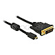 DeLOCK 83586 Micro HDMI Typ-D Stecker -> DVI 24+1 Stecker 2m schwarz