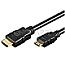 Goobay 61931 HDMI Typ-A Ethernet Stecker/HDMI Mini-C Stecker 4K 2m schwarz