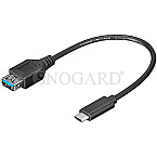 Goobay 56731 Adapter USB 3.0 Buchse / USB-C Stecker 20cm schwarz