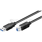 Goobay 94654 USB 3.0 Typ-A Stecker/USB 3.0 Typ-B Stecker 3m schwarz