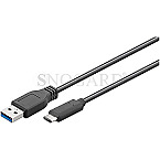 Goobay 56728 USB-C auf USB 3.0 Typ-A 3.0 Kabel 2m schwarz