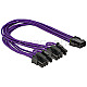 DeLOCK 83704 Power PCIe 6pin Buchse -> 2x 8pin Stecker 30cm violett