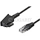 Goobay 61235 DSL Anschlusskabel TAE-F Stecker auf RJ45-Buchse (8P2C) 10m schwarz