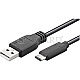 Goobay 55466 USB 3.0 Typ-A Stecker / Micro USB-C 3.0 Stecker 1m schwarz