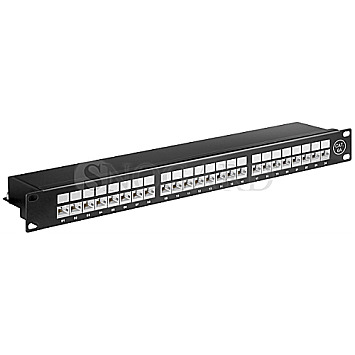 Goobay 90854 19" Patchpanel CAT6a 24-Port schwarz