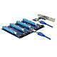 DeLOCK 41427 Riser Karte PCIe x1 -> 4x PCIe x16 mit 60cm USB Kabel