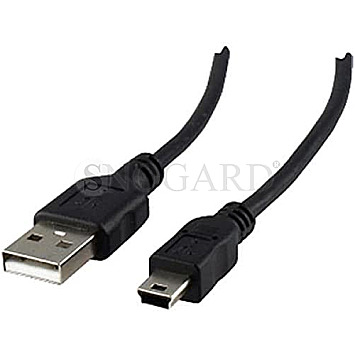 Schwaiger USB 2.0 Typ-A Stecker -> USB Mini Typ-B Stecker 1m schwarz