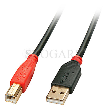 Lindy 42761 USB 2.0 Aktivkabel A/B 10m schwarz/rot
