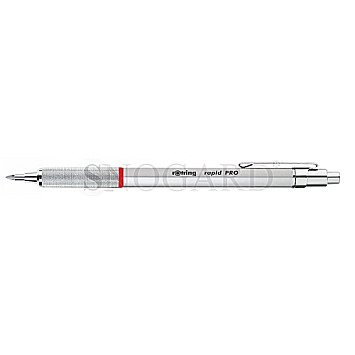 Rotring 1904291 Rapid Pro Kugelschreiber Chrom mit Mine M-Blau