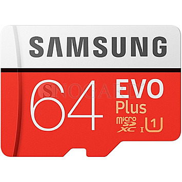 64GB Samsung EVO Plus 2020 R100/W20 microSDXCUHS-I U1 Class 10 Kit