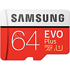 64GB Samsung EVO Plus 2020 R100/W20 microSDXCUHS-I U1 Class 10 Kit