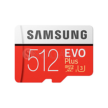 512GB Samsung EVO Plus 2020 R100/W90 microSDXCUHS-I U3 Class 10 Kit