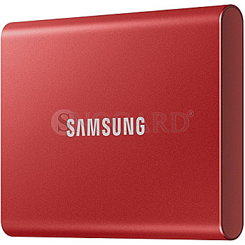1TB Samsung Portable SSD T7 USB-C 3.2 Red Metal