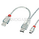 Lindy 31779 USB 2.0 Dual Power Y-Kabel USB Typ A/USB Mini-B 50cm
