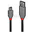 Lindy 36720 Anthra Line USB 2.0 Typ-A an Mini-B Kabel 20cm schwarz