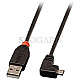 Lindy 31975 USB 2.0 Typ A/USB 2.0 Micro-B 90 Grad gewinkelt 50cm schwarz