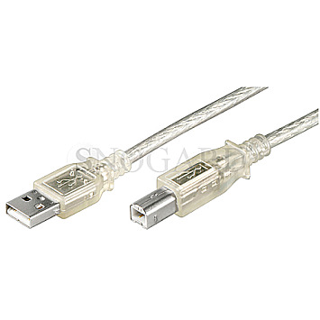 Goobay 68974 USB 2.0 Typ-A Stecker / USB 2.0 Typ-B Stecker 5m transparent