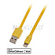 Lindy 31393 Lade-Sync-Kabel USB Typ-A / Lightning Flachbandkabel 1m gelb