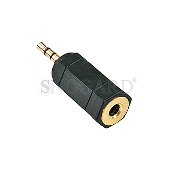 Lindy 35622 Audio-Adapter 2.5mm Stecker / 3.5mm Buchse schwarz