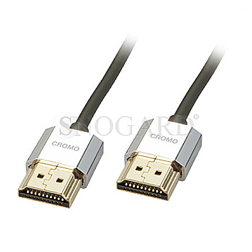 Lindy 41671 Cromo Slim HDMI High Speed Kabel an Micro HDMI 1m
