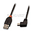 Lindy 31970 USB 2.0 Typ-A / USB 2.0 Mini-B 50cm rechts gewinkelt schwarz