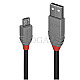 Lindy 36733 Anthra Line USB 2.0 Typ A/USB 2.0 Micro-B 2m schwarz