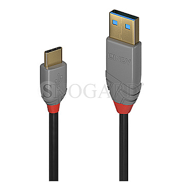 Lindy 36886 Anthra Line USB 2.0 Typ-A/C 1m schwarz/grau