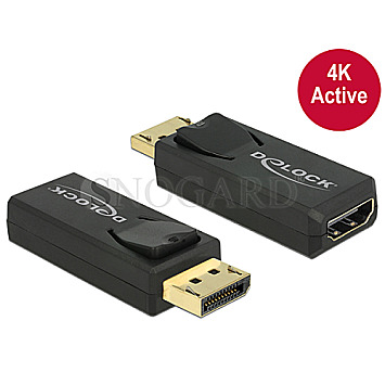 DeLOCK 65573 DisplayPort 1.2 -> HDMI 4K Adapter  aktiv schwarz