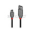 Lindy 36722 Anthra Line USB 2.0 Typ-A an Mini-B Kabel 1m schwarz