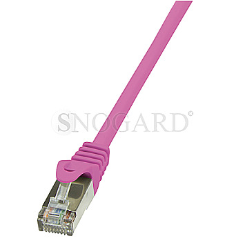 LogiLink CP2019S Patchkabel F/UTP CAT6 25cm pink