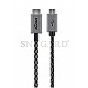 Cabstone 44992 USB-C auf Micro-USB Sync-/Ladekabel 1m schwarz/grau