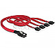 DeLOCK 83057 mini SAS x4 (SFF-8087) auf 4x SATA Kabel 50cm rot