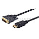 Brackton 4K Display Port 1.2 Stecker auf DVI 24+1pin Stecker 7.5m schwarz