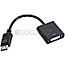 Brackton Adapter Display Port 1.2 Stecker auf DVI 24+1pin Buchse 15cm schwarz